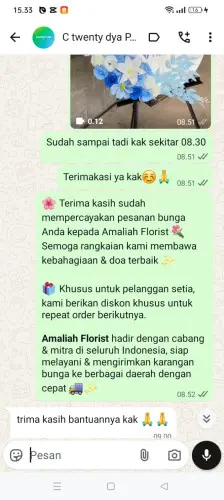 Testimonial Standing Flower puri indah